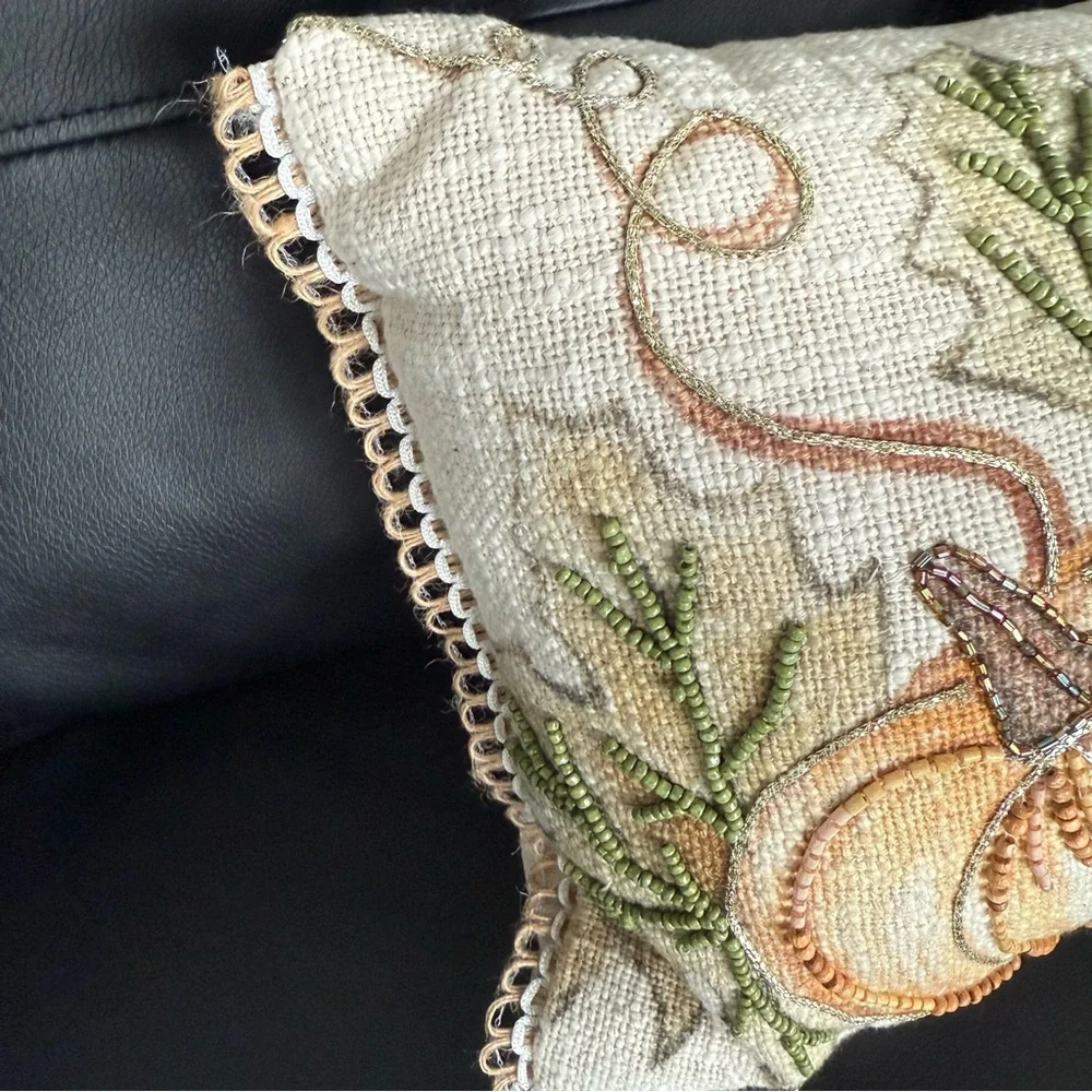 Hobby Lobby Beaded Pumpkin Lumbar Pillow Fall Autumn 2025